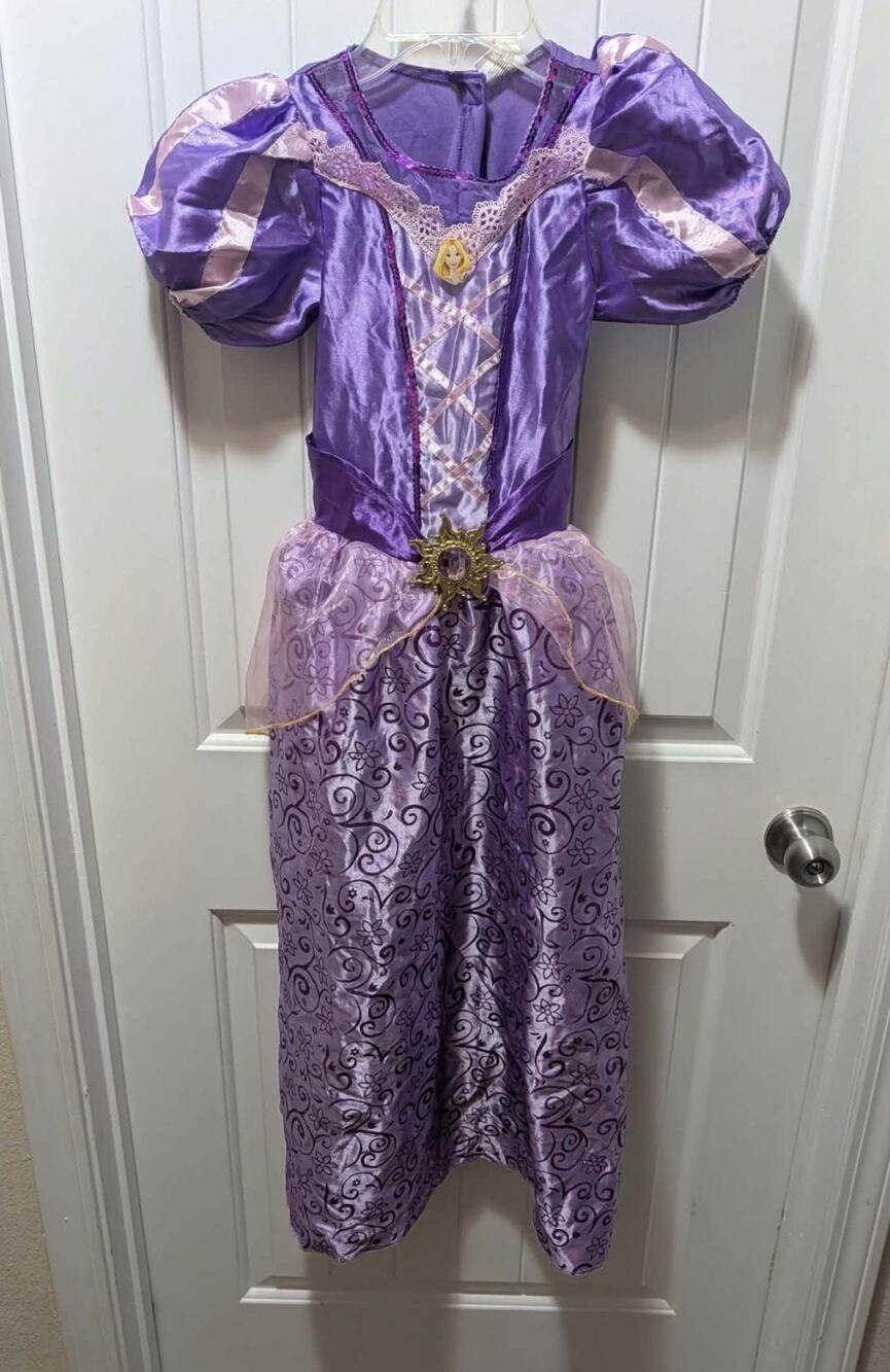 Disney Princess Rapunzel Tangled SUN MEDALLION Cosplay Dress Halloween Size M